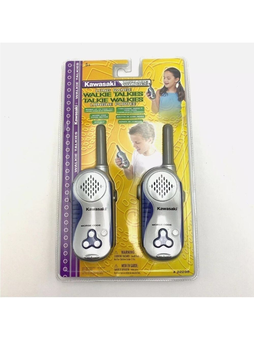 Kawasaki Long Range Walkie Talkies 2000 Feet Range NEW